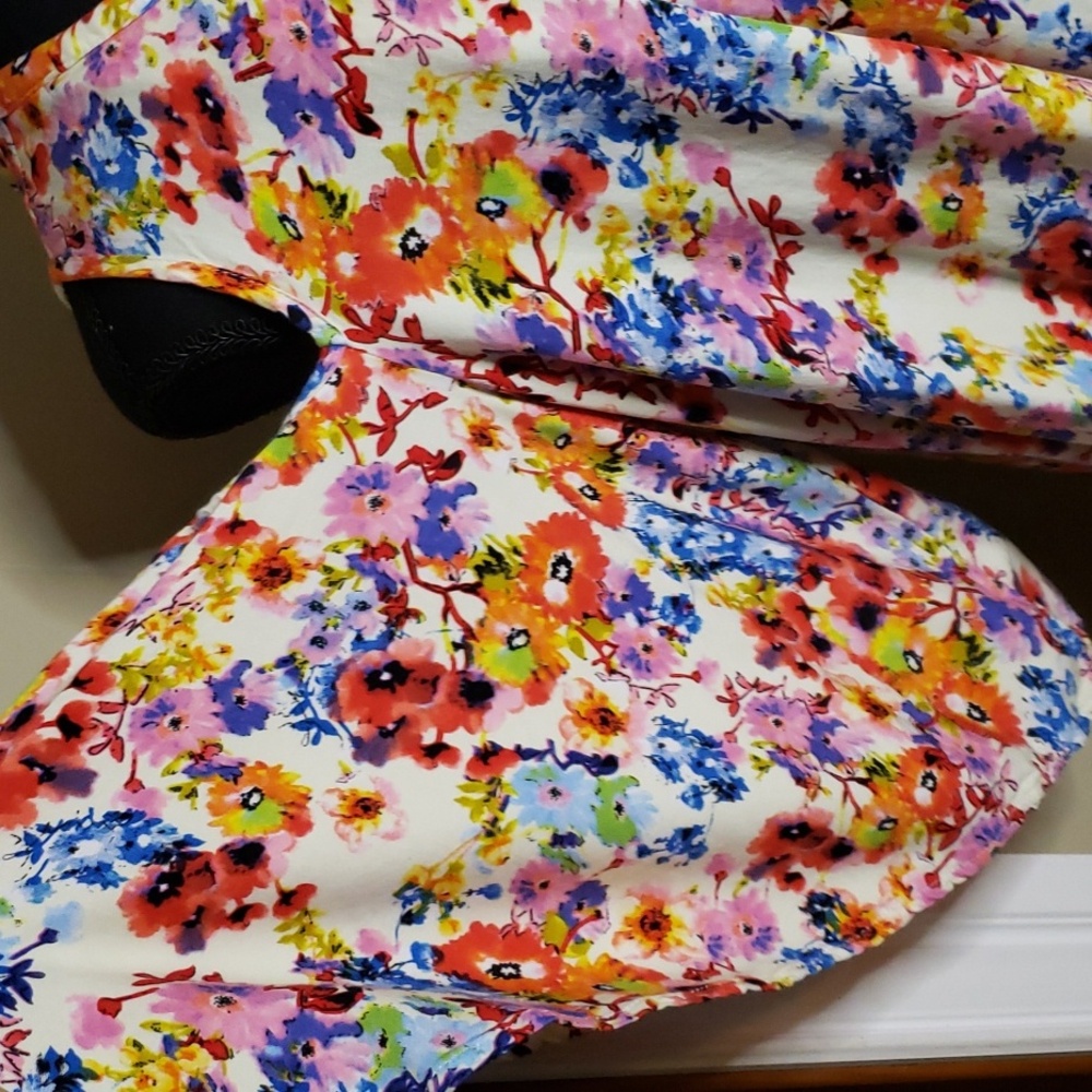 Umgee Women's Boho Floral Mini Dress Cold Shoulder Size Small - Picture 2 of 7